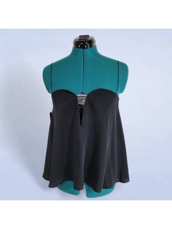 Kenzo Tops - Kenzo Black Silk Blend Crepe Tank - Size 6